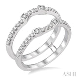 3/8 Ctw Round Cut Diamond Insert Ring in 14K White Gold