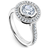A Noam Carver white gold engagement ring with 42 diamonds.