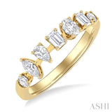 5/8 Ctw Mixed Cut Diamond Fashion Band in 14K Yellow Gold