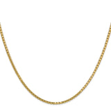 14K 24 inch 1.9mm Box with Lobster Clasp Chain