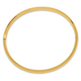 14k 4/16 High Polished 6.00mm Hinged Oval Bangle Bracelet