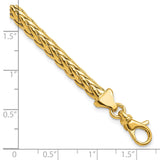 14K Polished 4.8mm Fancy Braided Link 7.5 inch Bracelet