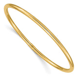 14k Polished Round Tube 3.00mm Slip-on Round Bangle Bracelet