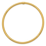 14k Polished Round Tube 3.00mm Slip-on Round Bangle Bracelet
