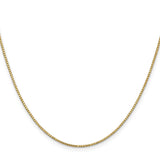 14K 18 inch 1.1mm Box with Lobster Clasp Chain
