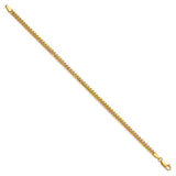 14K 7 inch 3.5mm Solid Miami Cuban Link with Lobster Clasp Bracelet