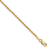 14K 18 inch 1.5mm Diamond-cut Rope with Lobster Clasp Chain