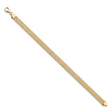 14k Polished 6.2mm Fancy Bismark Link 7.5 inch Bracelet