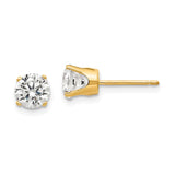 14k 5.5mm Round CZ Stud Earrings