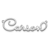 14k White Gold Polished Sacramento Font Name Plate