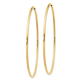 14k 1.2x54mm Polished Endless Tube Hoop Earrings
