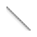 14K White Gold 20 inch .8mm Diamond-cut Parisian Wheat with Lobster Clasp Chain