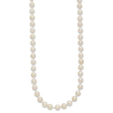14k 5-6mm White Round Akoya Saltwater Cultured Pearl 18 inch Necklace