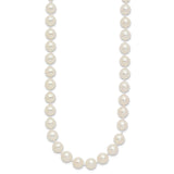 14k 7-8mm White Round Akoya Saltwater Cultured Pearl 20 inch Necklace
