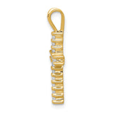 14k Diamond Latin Cross Pendant