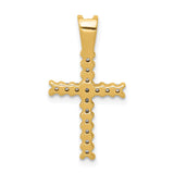 14k Diamond Latin Cross Pendant