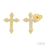 .15CTRD DM CROSS ER YG 10K-S*