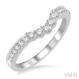 1/3 Ctw Round Cut Diamond Wedding Band in 14K White Gold