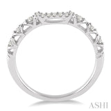 1/6 Ctw Round Cut Diamond Wedding Band in 14K White Gold