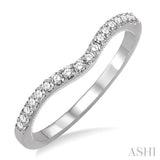 1/4 Ctw Round Cut Diamond Wedding Band in 14K White Gold