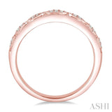 1/20 Ctw Round Cut Diamond Wedding Band in 14K Rose Gold