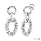 .10CTRDDM OVAL LINK EARRINGS SL-S*