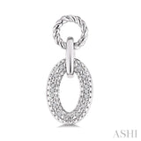 .10CTRDDM OVAL LINK EARRINGS SL-S*