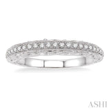 1/5 Ctw Round Cut Diamond Matching Wedding Band in 14K White Gold
