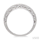 1/5 Ctw Round Cut Diamond Matching Wedding Band in 14K White Gold