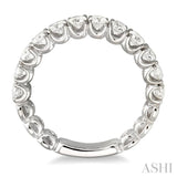1 1/5 Ctw Diamond Matching Wedding Band in 14K White Gold