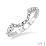 1/3 Ctw Round Cut Diamond Wedding Band in 14K White Gold