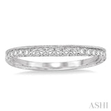 1/4 Ctw Round Cut Diamond Wedding Band in 14K White Gold