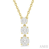 .35CTRDDM 'LOVEB' 3 STONE NK YG 14K-G*