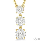 .35CTRDDM 'LOVEB' 3 STONE NK YG 14K-G*