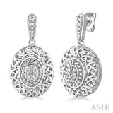 1/20 Ctw Round Cut Diamond Fashion Earrings in Sterling Silver