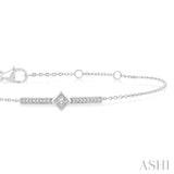 .10CTRDDM KITE BAR BRACELET WG 10K-G*