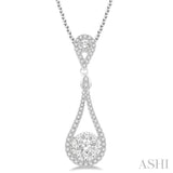 3/4 ctw Diamond Lovebright Pendant in 14K White Gold with Chain