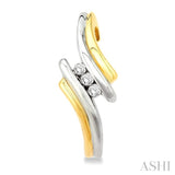 1/10 Ctw Round Cut Diamond Earrings in 14K Yellow Gold