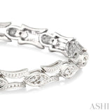 1/3 Ctw Marquise Shape Single Cut Diamond Link Bracelet in 14K White Gold