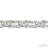 1/3 Ctw Marquise Shape Single Cut Diamond Link Bracelet in 14K White Gold