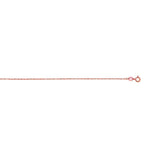 14K Rose Gold .85mm Machine Rope 18 Chain (Carded) with Spring Ring Lock