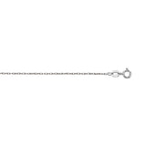 14K White Gold .8mm Machine Rope 18 Chain (Carded) with Spring Ring