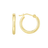 14K Yellow Gold 2x15mm Hoop EarringView related hoops in this series here.