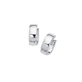 14K White Gold Polished Chunky Huggie Earring