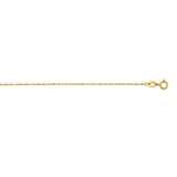 10K Gold .85mm Machine Rope Chain Carded with Spring Ring