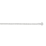 10K White Gold .95mm Machine Rope 16 Chain Carded with Spring Ring
