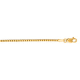 14K Yellow Gold 1.4mm Classic Box 22 Chain with Lobster Lock