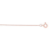 14K Rose Gold .45mm Classic Box 16 Chain with Spring Ring
