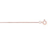 14K Rose Gold .50mm Classic Box 18 Chain with Spring Ring