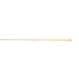 14K Yellow Gold 1.8mm Semi-Solid Box 20 Chain with Lobster Lock